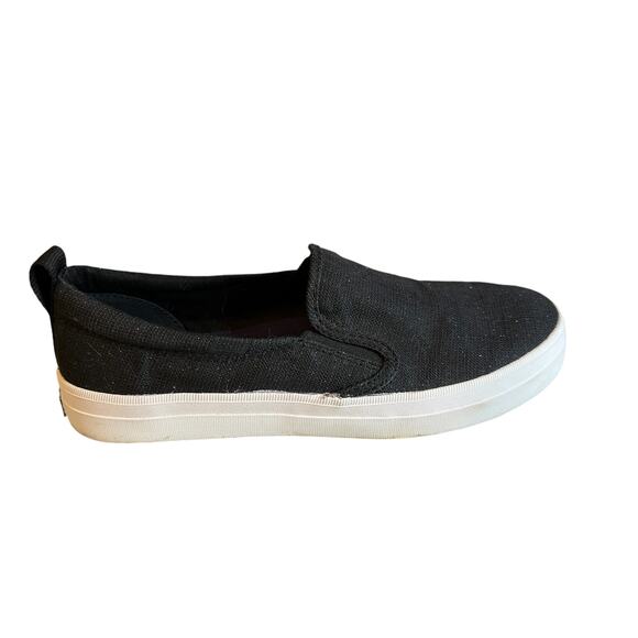 Sperry Low Top Slip on Sneakers Black Sparkle 6.5 - Picture 1 of 7